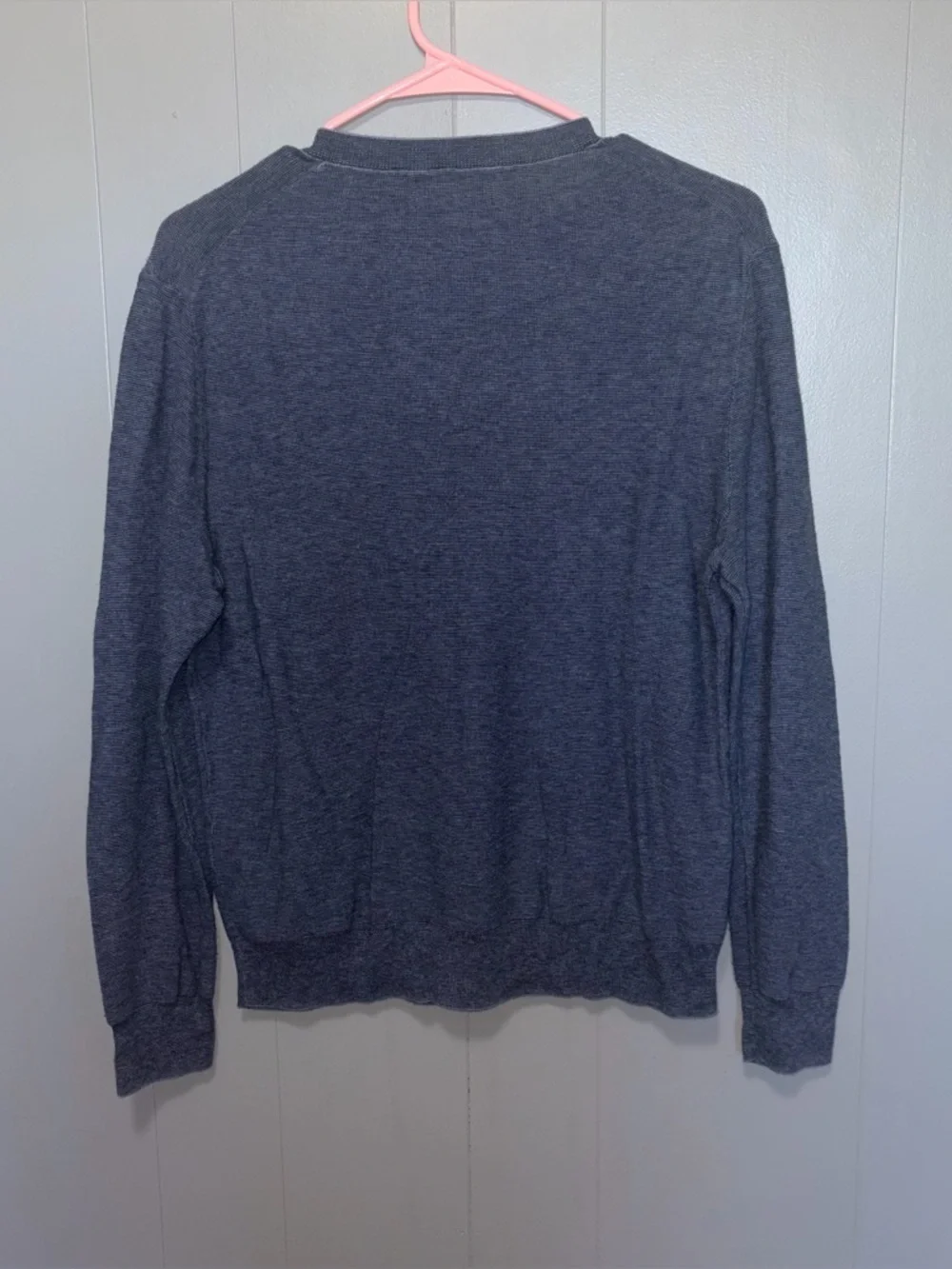 Bonobos Slim Fit Blue Button Neck Lightweight Sweater Medium